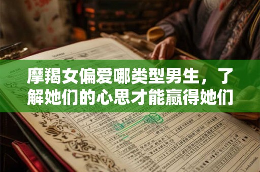 摩羯女偏爱哪类型男生，了解她们的心思才能赢得她们的心