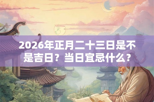 2026年正月二十三日是不是吉日？当日宜忌什么？