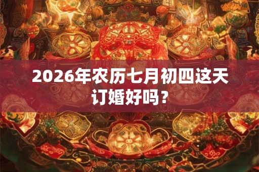 2026年农历七月初四这天订婚好吗？