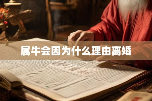 属牛会因为什么理由离婚