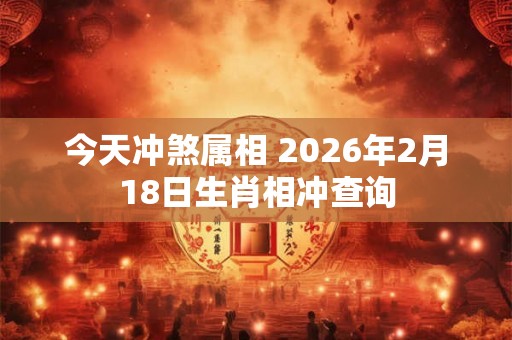 今天冲煞属相 2026年2月18日生肖相冲查询