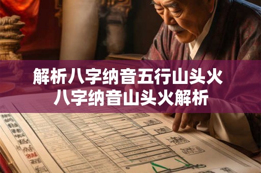 解析八字纳音五行山头火 八字纳音山头火解析