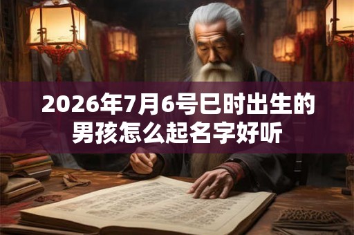 2026年7月6号巳时出生的男孩怎么起名字好听 2026年7月6号巳时出生的男孩怎么起名字好听