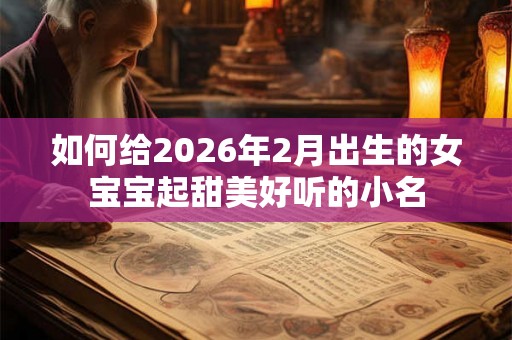 如何给2026年2月出生的女宝宝起甜美好听的小名