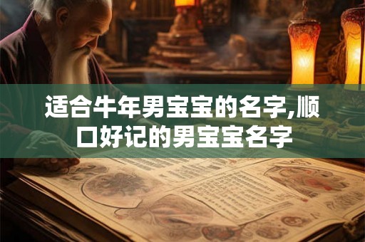 适合牛年男宝宝的名字,顺口好记的男宝宝名字
