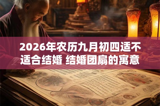 2026年农历九月初四适不适合结婚 结婚团扇的寓意