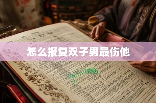 怎么报复双子男最伤他