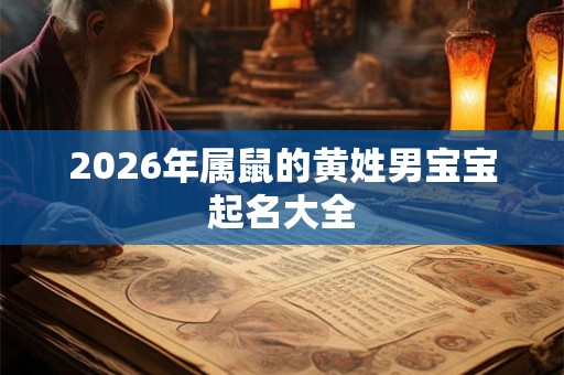 2026年属鼠的黄姓男宝宝起名大全 2026年属鼠的黄姓男宝宝起名大全