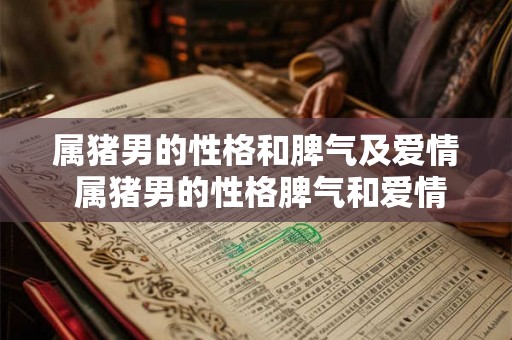 属猪男的性格和脾气及爱情 属猪男的性格脾气和爱情是怎样的