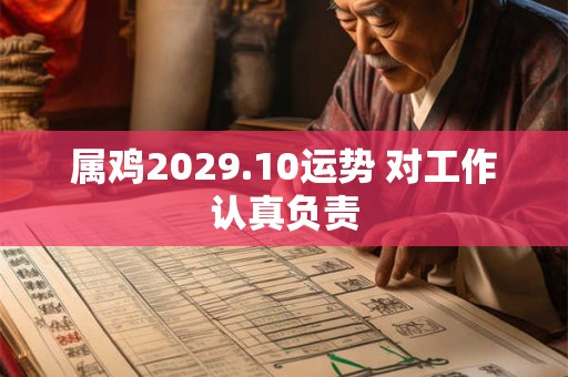 属鸡2029.10运势 对工作认真负责 属鸡2029.10运势 对工作认真负责