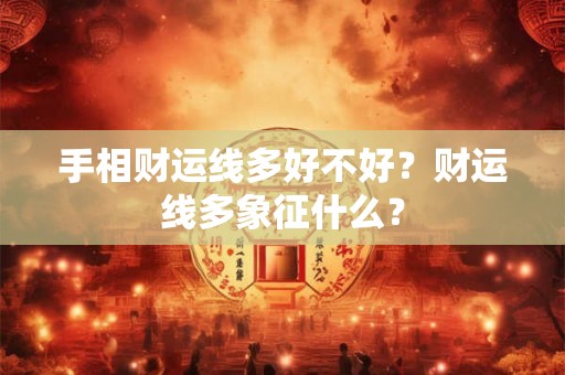 手相财运线多好不好？财运线多象征什么？