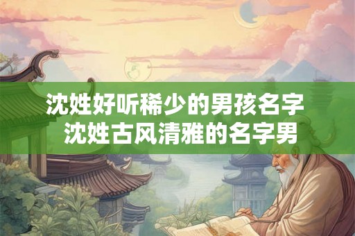 沈姓好听稀少的男孩名字  沈姓古风清雅的名字男