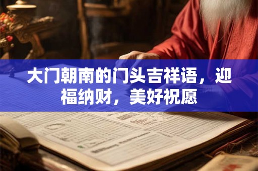 大门朝南的门头吉祥语,迎福纳财,美好祝愿 大门朝南的门头吉祥语,迎福纳财,美好祝愿