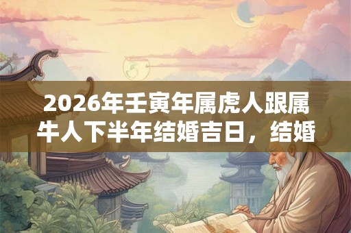 2026年壬寅年属虎人跟属牛人下半年结婚吉日，结婚的日子如何选择？