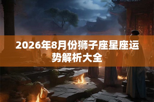 2026年8月份狮子座星座运势解析大全