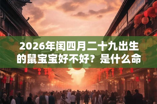 2026年闰四月二十九出生的鼠宝宝好不好？是什么命？