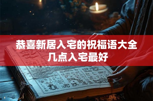 恭喜新居入宅的祝福语大全 几点入宅最好 恭喜新居入宅的祝福语大全 几点入宅最好