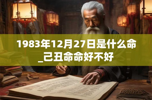 1983年12月27日是什么命_己丑命命好不好