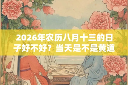 2026年农历八月十三的日子好不好?当天是不是黄道吉日? 2026年农历八月十三的日子好不好?当天是不是黄道吉日?