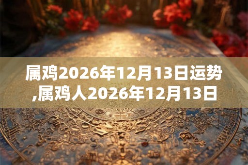 属鸡2026年12月13日运势,属鸡人2026年12月13日财运,生肖鸡2026年12月13日运势