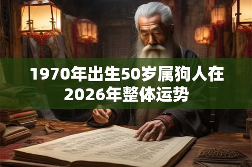 1970年出生50岁属狗人在2026年整体运势