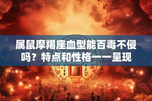 属鼠摩羯座血型能百毒不侵吗？特点和性格一一呈现