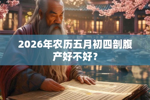 2026年农历五月初四剖腹产好不好？