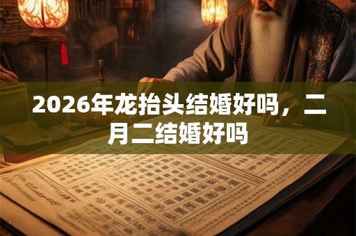 2026年龙抬头结婚好吗，二月二结婚好吗