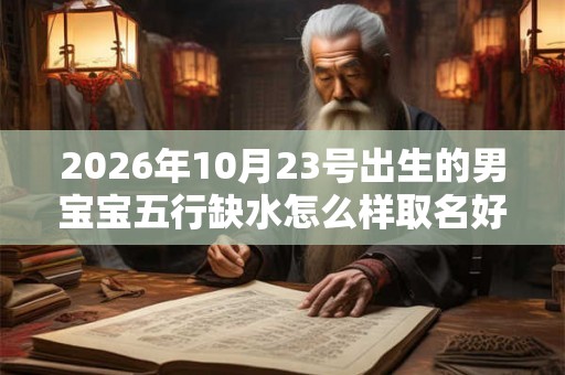 2026年10月23号出生的男宝宝五行缺水怎么样取名好