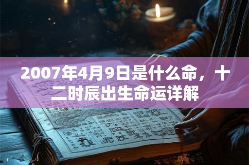 2007年4月9日是什么命,十二时辰出生命运详解 2007年4月9日是什么命,十二时辰出生命运详解