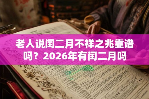 老人说闰二月不祥之兆靠谱吗？2026年有闰二月吗