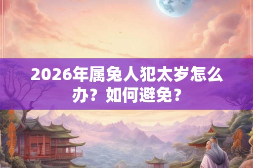 2026年属兔人犯太岁怎么办？如何避免？