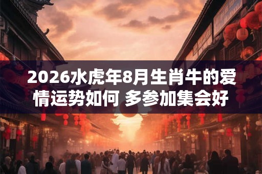 2026水虎年8月生肖牛的爱情运势如何 多参加集会好处多