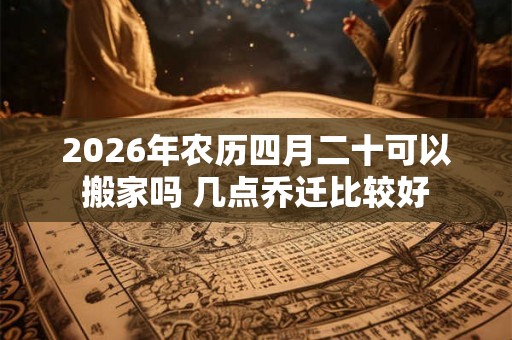 2026年农历四月二十可以搬家吗 几点乔迁比较好