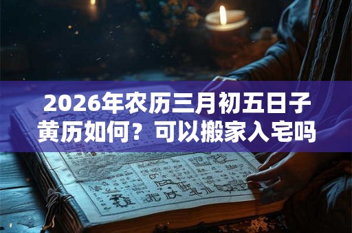2026年农历三月初五日子黄历如何?可以搬家入宅吗? 2026年农历三月初五日子黄历如何?可以搬家入宅吗?