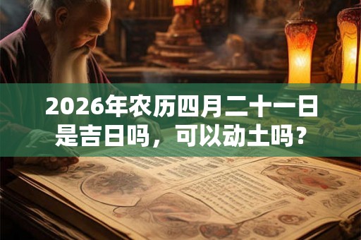 2026年农历四月二十一日是吉日吗，可以动土吗？