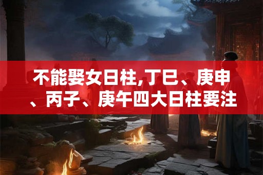 不能娶女日柱,丁巳、庚申、丙子、庚午四大日柱要注意