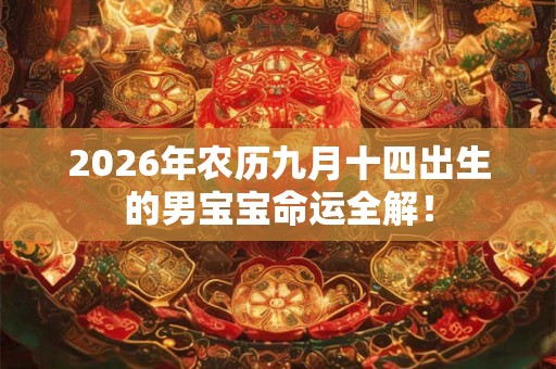 2026年农历九月十四出生的男宝宝命运全解！