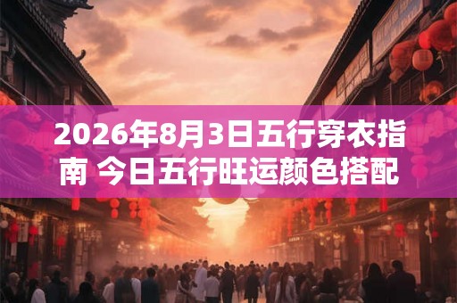 2026年8月3日五行穿衣指南 今日五行旺运颜色搭配