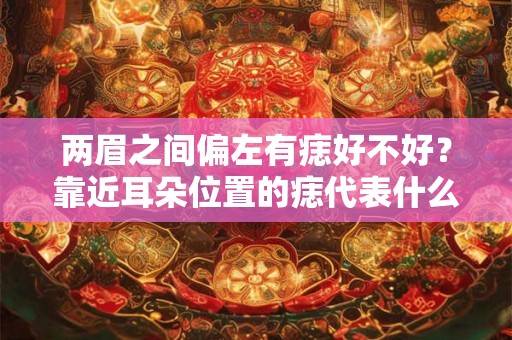 两眉之间偏左有痣好不好？靠近耳朵位置的痣代表什么？
