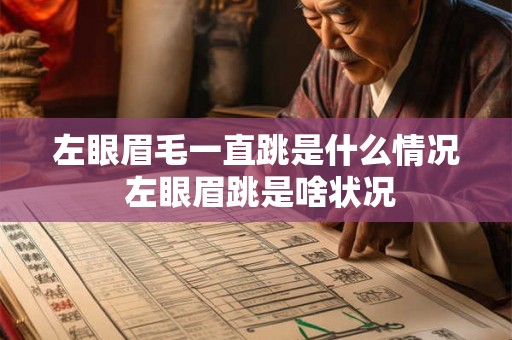 左眼眉毛一直跳是什么情况 左眼眉跳是啥状况 左眼眉毛一直跳是什么情况 左眼眉跳是啥状况