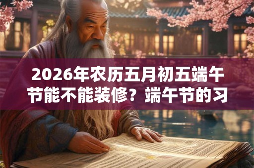 2026年农历五月初五端午节能不能装修？端午节的习俗