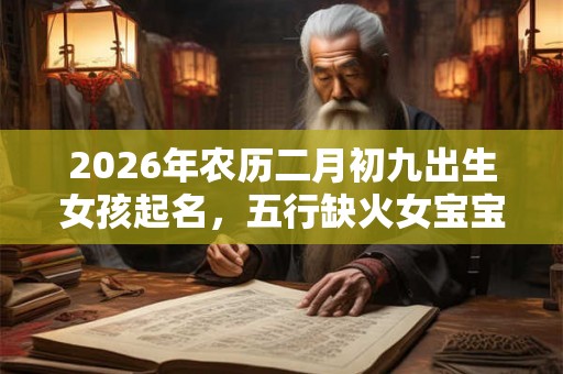 2026年农历二月初九出生女孩起名，五行缺火女宝宝名字