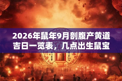 2026年鼠年9月剖腹产黄道吉日一览表，几点出生鼠宝宝命最好？