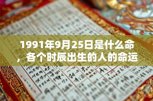 1991年9月25日是什么命，各个时辰出生的人的命运