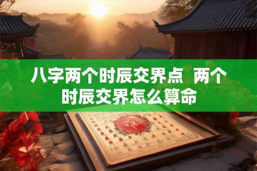 八字两个时辰交界点  两个时辰交界怎么算命