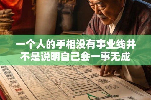 一个人的手相没有事业线并不是说明自己会一事无成