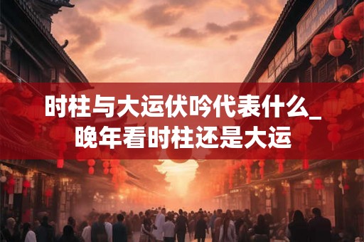 时柱与大运伏吟代表什么_晚年看时柱还是大运