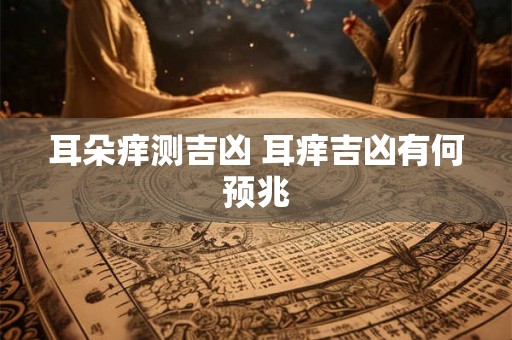 耳朵痒测吉凶 耳痒吉凶有何预兆