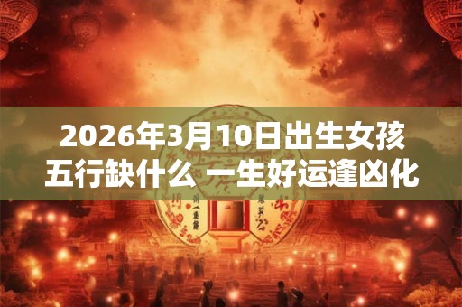 2026年3月10日出生女孩五行缺什么 一生好运逢凶化吉
